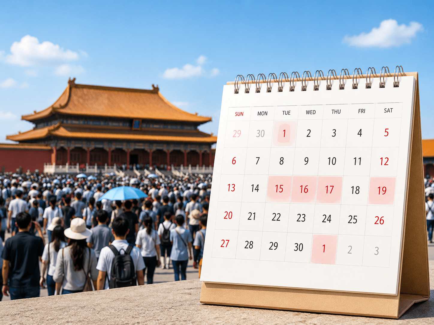 Public holidays can be crowded